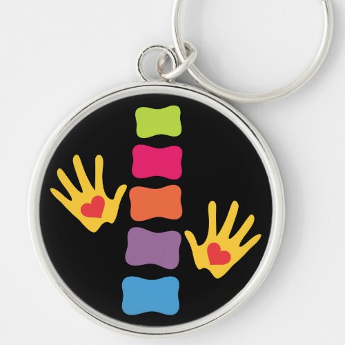 Chiropractic Hands and Spine Keychain