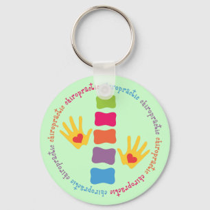 Chiropractic Hands and Spine Keychain