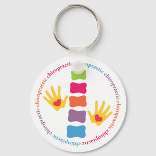 Chiropractic Hands and Spine Keychain