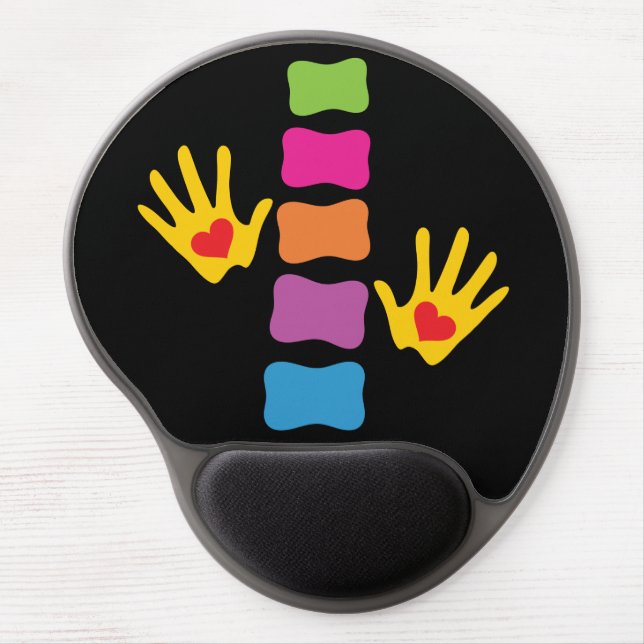 Chiropractic Hands and Spine Logo Gel Mousepad (Front)