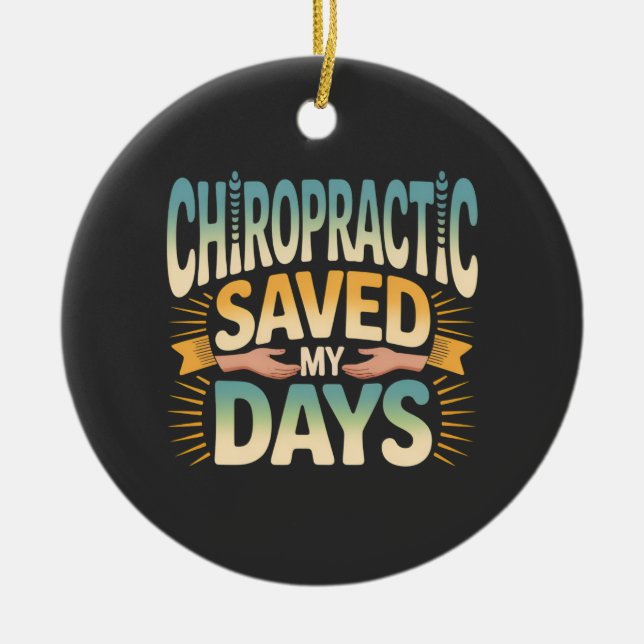 Chiropractic Healing and Back Pain Relief Ceramic Ornament (Front)