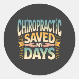 Chiropractic Healing and Back Pain Relief Classic Round Sticker
