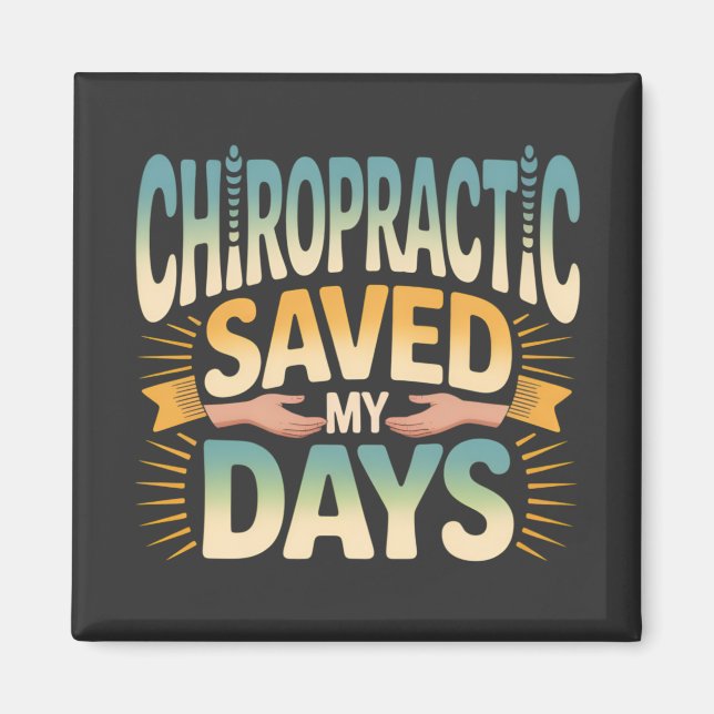 Chiropractic Healing and Back Pain Relief Magnet (Front)
