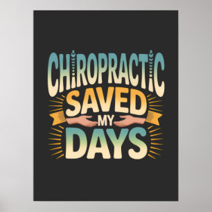 Chiropractic Healing and Back Pain Relief Poster