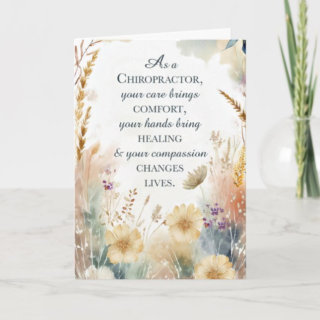 Chiropractic Health Month Appreciate Wildflowers Card (Front)