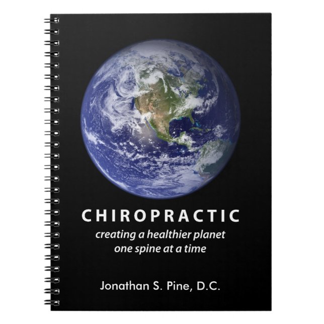 Chiropractic Healthier Planet Notebook (Front)