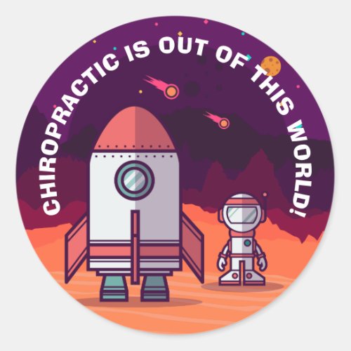 Chiropractic Is Out of This World Kids Stickers