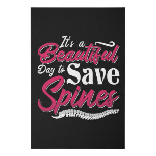 Chiropractic It's A Beautiful Day Chiropractor Faux Canvas Print