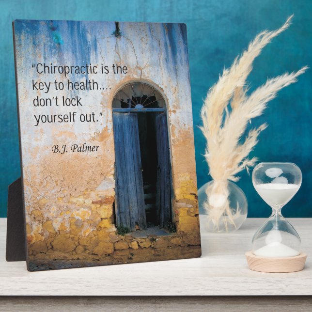 Chiropractic Key to Health Easel Plaque (Side)