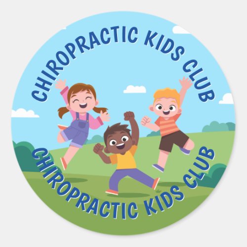 Chiropractic Kids Club Classic Round Sticker