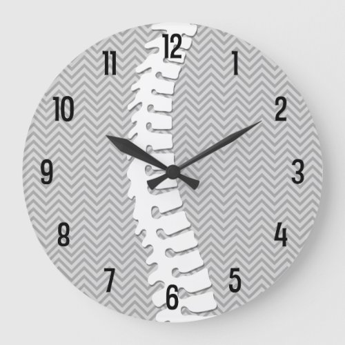 Chiropractic Lateral Spine Logo Wall Clock