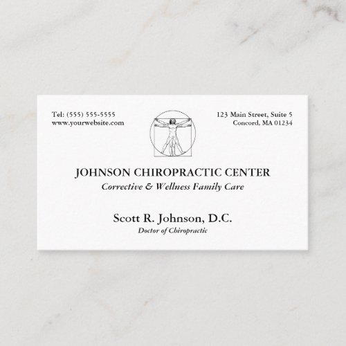 Chiropractic Logo Appointment Cards