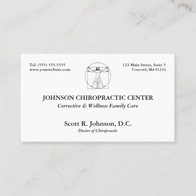 Chiropractic Logo Appointment Cards | Zazzle