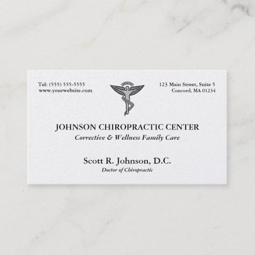 Chiropractic Logo Business Cards