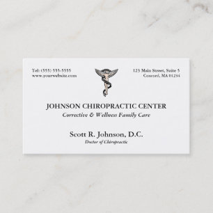 Chiropractic Logo Business Cards