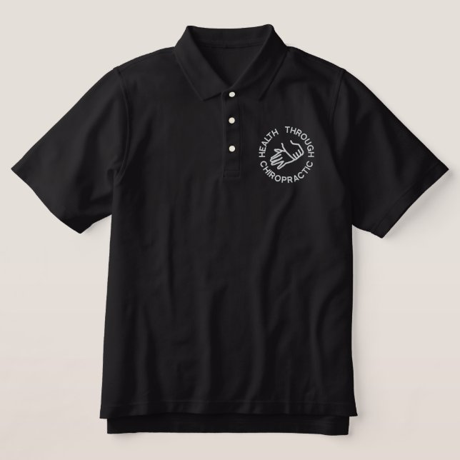 Chiropractic Logo Embroidered Polo (Design Front)