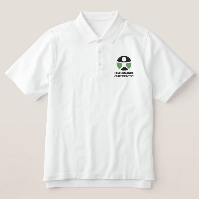 Chiropractic Logo Embroidered Polo Shirt (Design Front)