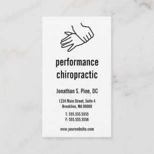 Chiropractic Logo Vertical Business Cards