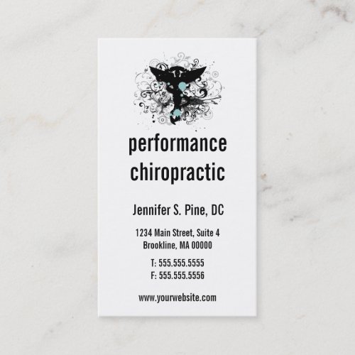Chiropractic Logo Vertical Business Cards