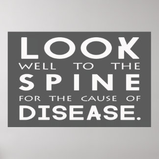 CHIROPRACTIC LOOK TO THE SPINE POSTER