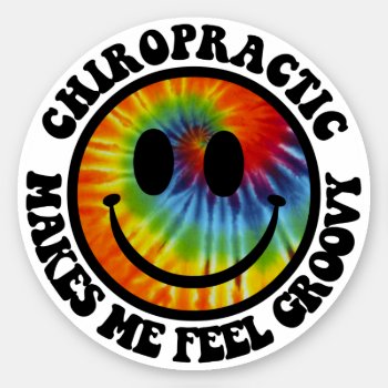 Chiropractic Makes Me Feel Groovy Sticker by chiropracticbydesign at Zazzle