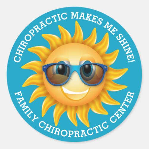 Chiropractic Makes Me Shine Custom Kids Stickers