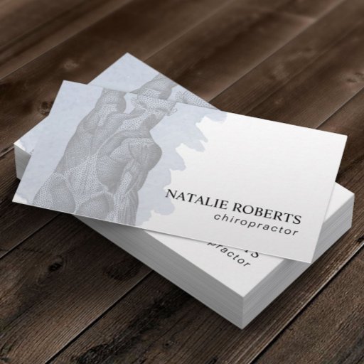Customizable Chiropractic Massage Therapy Watercolor Business Card