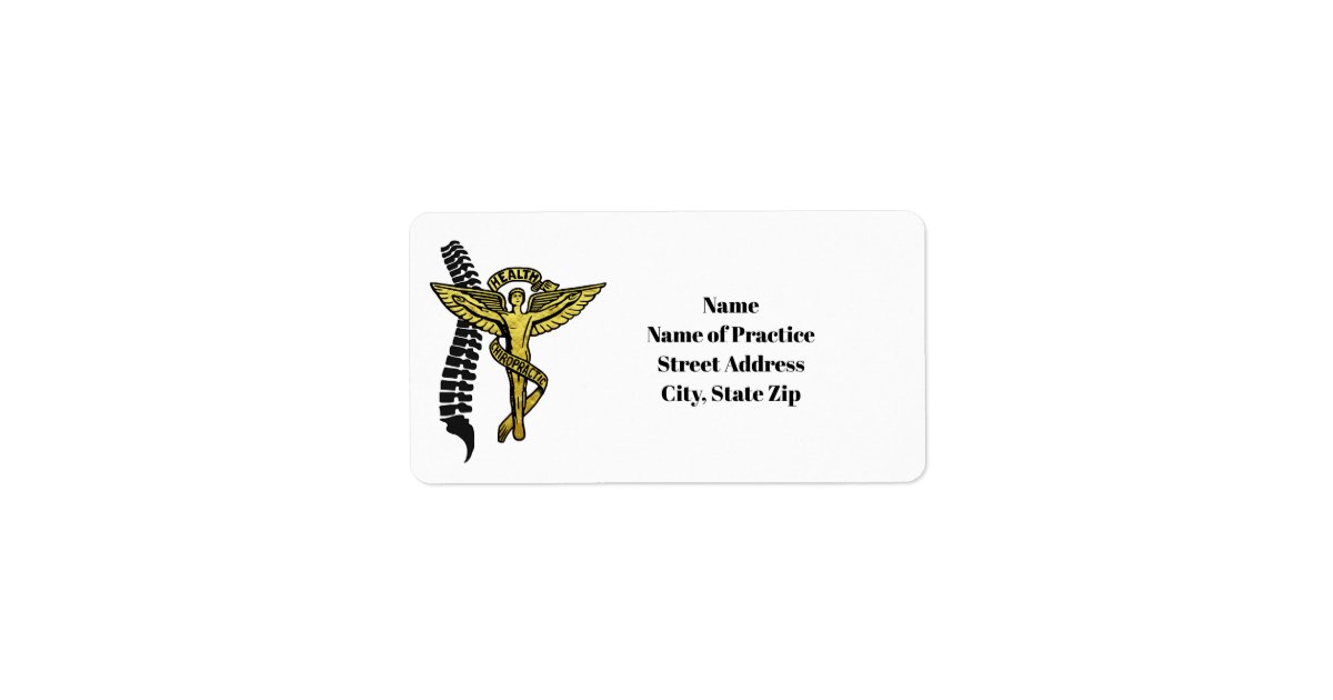 Chiropractic Medical Symbol and Spine Labels | Zazzle