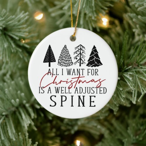 Chiropractic Ornament Chiropractic Christmas  Ceramic Ornament