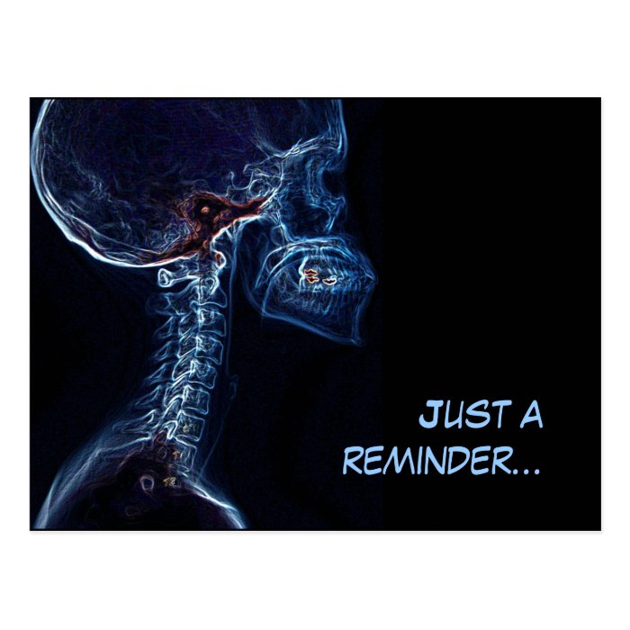 Chiropractic postal reminder (blue) post cards 