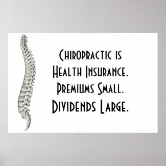 Chiropractic Poster: Chiropractic Health Insurance print