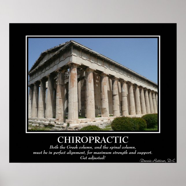 Chiropractic Poster - Greek Column/Color (Front)
