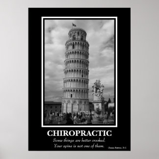Chiropractic Poster - Leaning Tower of Pisa