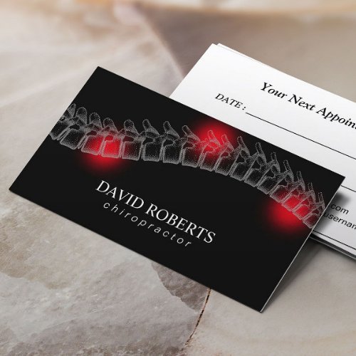Chiropractic Professional Chiropractor Therapist  Appointment Card