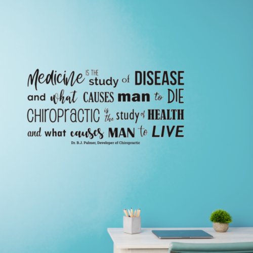 Chiropractic Quote Wall Decal