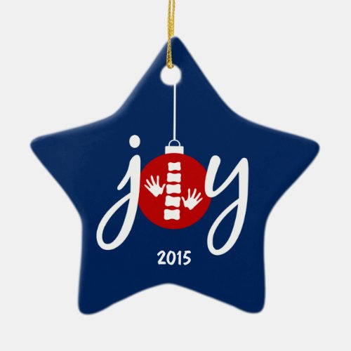Chiropractic Red Joy Christmas Ornament