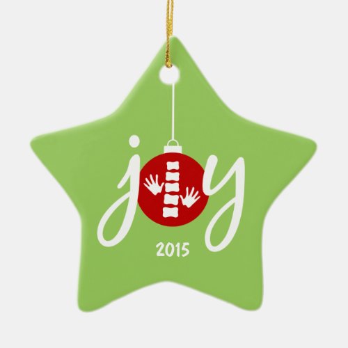 Chiropractic Red Joy Christmas Ornament