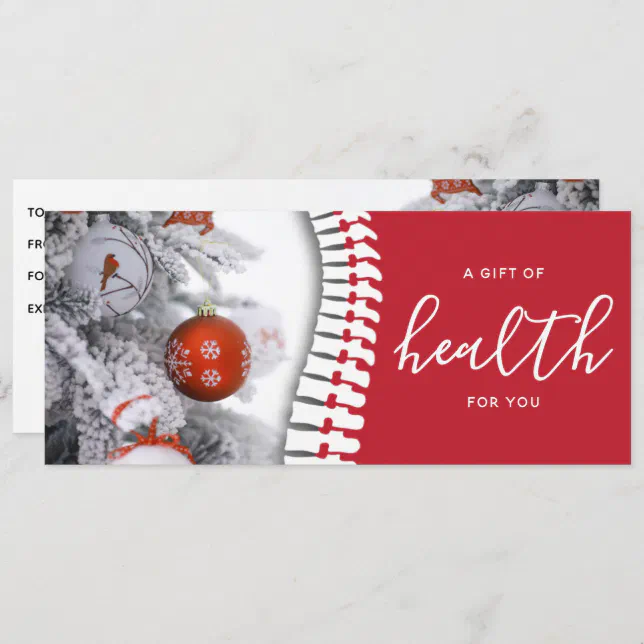 Chiropractic Red Spine Holiday Gift Certificate Zazzle Chiropractic Red Spine Holiday Gift Certificate Zazzle