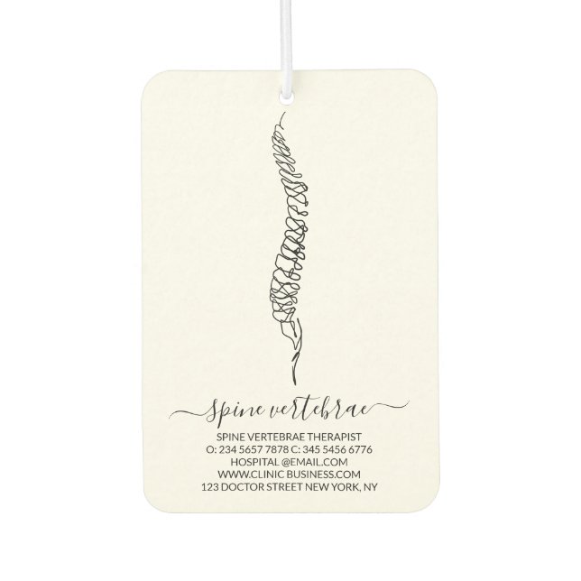 Chiropractic Service Chiro Chiropractor  Air Freshener (Front)