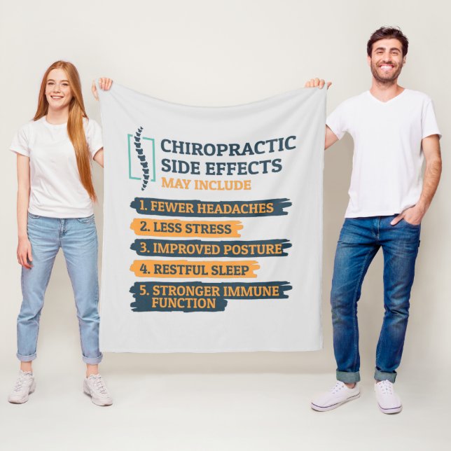 Chiropractic Side Effects Chiropractor Novelty Fleece Blanket (In Situ)