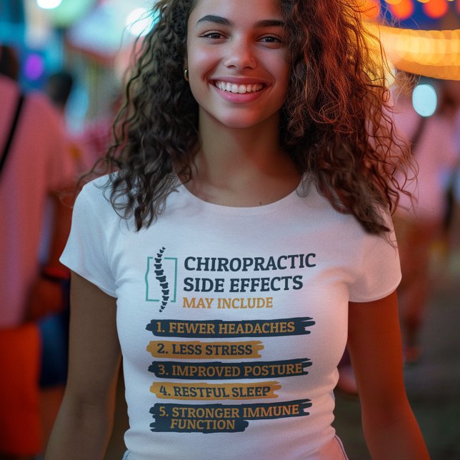 Chiropractic Side Effects Chiropractor Novelty Tri-Blend Shirt (Chiropractor Side Effects Coworker Swag Womens White T-Shirt)
