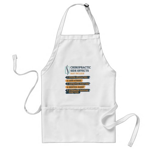Chiropractic Side Effects Funny Chiropractor Gag Adult Apron