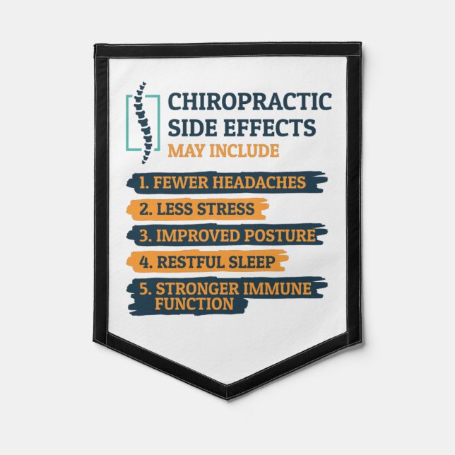 Chiropractic Side Effects Funny Chiropractor Gag Pennant (Front)