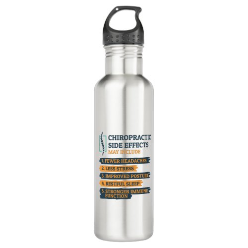 Chiropractic Side Effects Funny Chiropractor Stainless Steel Water Bottle