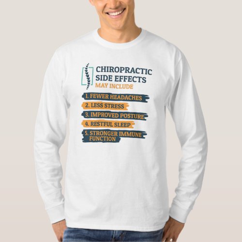 Chiropractic Side Effects Funny Chiropractor T_Shirt