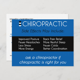 CHIROPRACTIC {Side Effects} Reactivation Recall Postcard