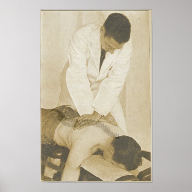 Chiropractic Spinal Adjustment Vintage Print (Front)