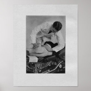 Chiropractic Spinal Adjustment Vintage Print