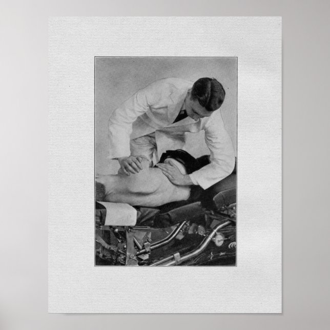 Chiropractic Spinal Adjustment Vintage Print (Front)
