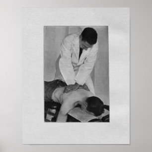 Chiropractic Spinal Adjustment Vintage Print